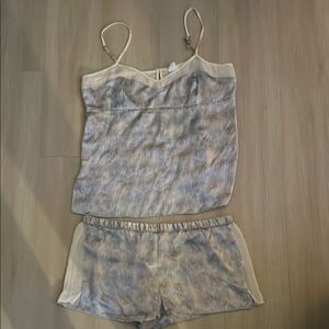 Club Monaco Satin Pajama Set - Blue